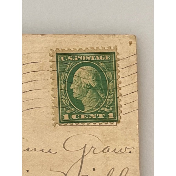 Antique 1919 Litho Ephemera Postcard Old High School Michigan City IN Souvenir - Picture 6 of 8